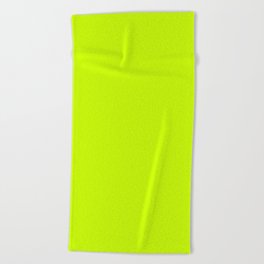 Bright green lime neon color Beach Towel