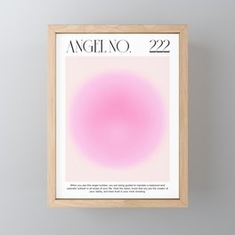 Angel Number 222 Gradient Pink Framed Mini Art Print