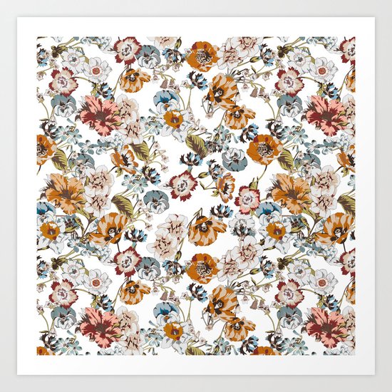 Flowers Pattern Art Print