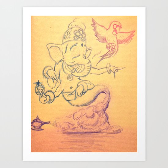 Everyone Has A Genie Somewhere Art Print