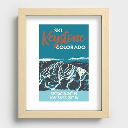 Keystone GPS Vintage Ski Recessed Framed Print