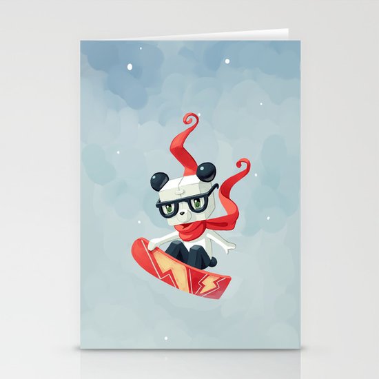Snowboarding Stationery Cards