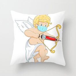 Valentines Day Masked Cupid Funny Velentine Gift Idea For Wmen & Men Throw Pillow