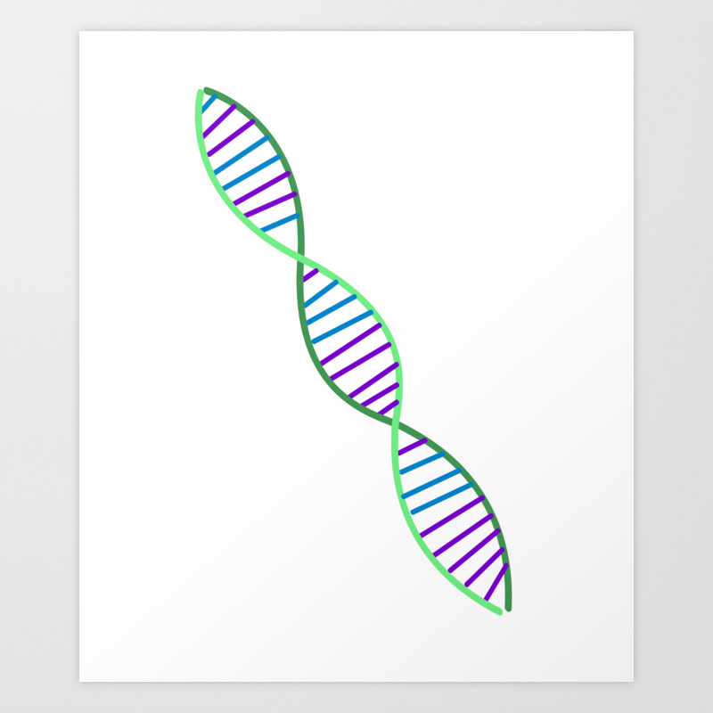 Get Wallpaper Double Helix Dna Strand Art Print By Minimalisteez Society6 For Android