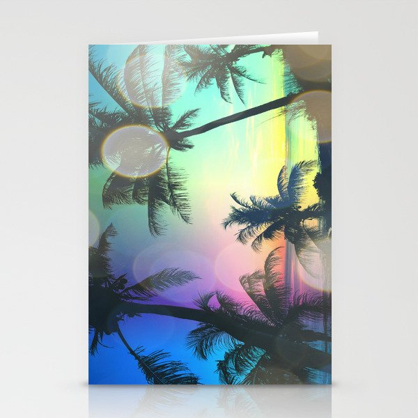 Summer Dreams : Pastel Palm Trees Stationery Cards