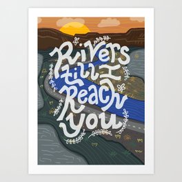 Rivers and Roads Art Print