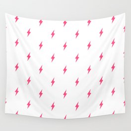 Lightning Bolt Pattern Pink Wall Tapestry