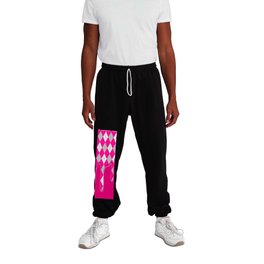 Pink Silver Plaid Dripping Collection Sweatpants