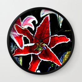 Tiger Lily jGibney The MUSEUM Society6 Gifts Wall Clock