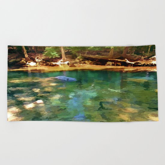 Glistening Pond Beach Towel