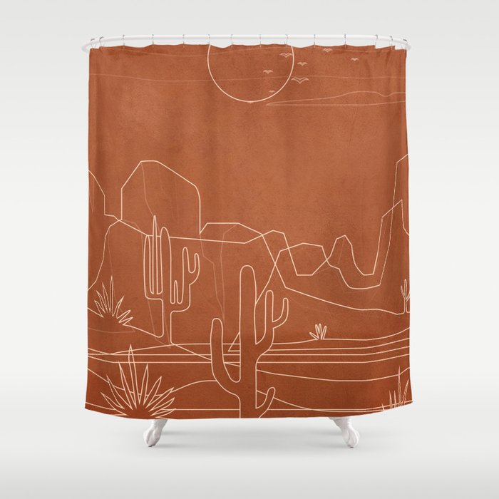 Sun over the Desert 3 Shower Curtain