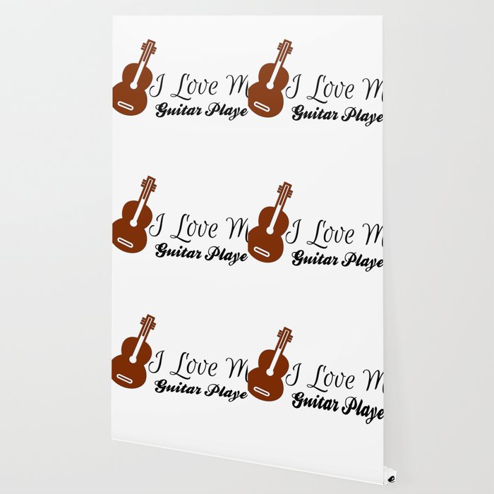 I Love My Guitar Player Wallpaper by InDepth Designs | Society6