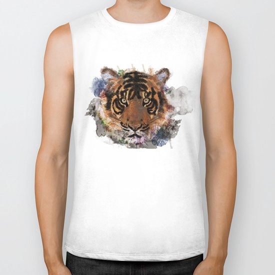 Tiger Face Biker Tank
