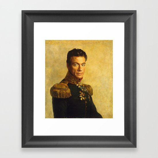 Jean Claude Van Damme - replaceface Framed Art Print