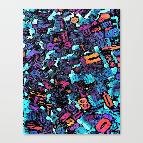 Pop Art Typeset Canvas Print