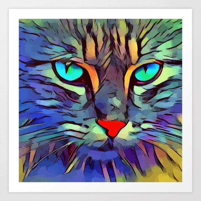 Rainbow Kitty Art Print