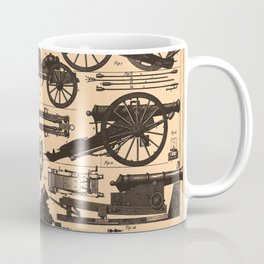 Vintage Illustration of Cannons & Artillery (1907) Coffee Mug