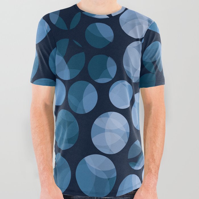 Abstract Dotted BG All Over Graphic Tee