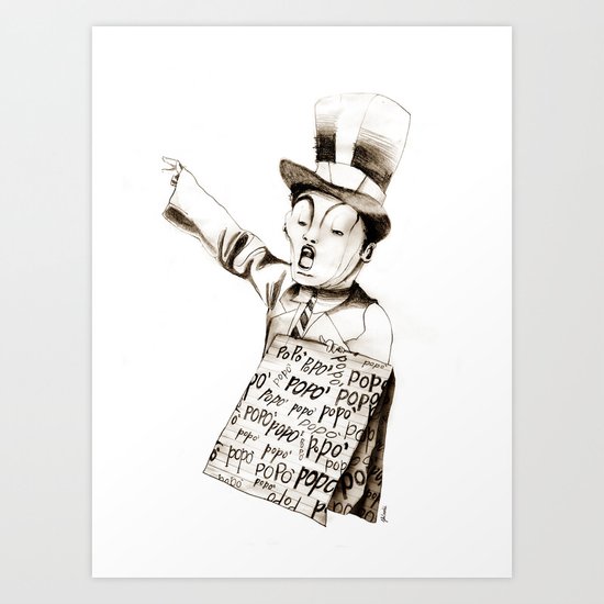 the POPO' paperboy Art Print