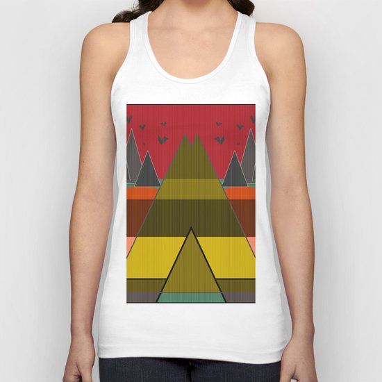 Abstract pattern . Mountains. Unisex Tank Top
