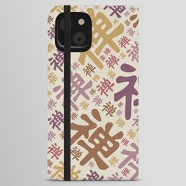 Japanese Zen Symbol pattern - pastels iPhone Wallet Case