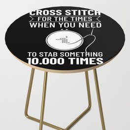 Cross Stitch Pattern Beginner Counted Needle Side Table