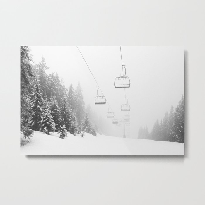 Ski Gondolas , Ski Lift Metal Print