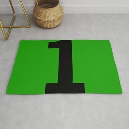 Number 1 (Black & Green) Area & Throw Rug