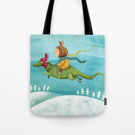 Anietshka and the snow Tote Bag