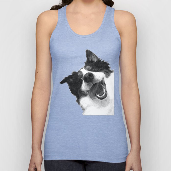 Black and White Happy Dog Tank Top