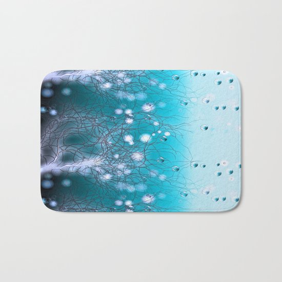 Bubble Tree (blue) Bath Mat