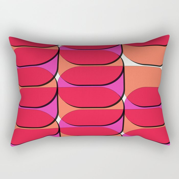 60s pattern Rectangular Pillow