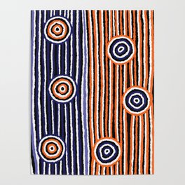 Authentic Aboriginal Art - Campsites Poster