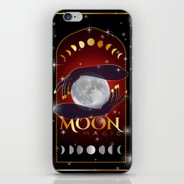 Graceful Witch Hands blessing the full moon	 iPhone Skin