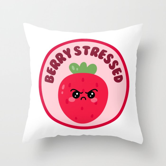 Berry Stressed Throw Pillow