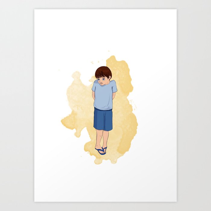 Cute little boy Art Print