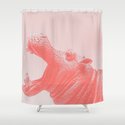 Living Coral Hippo Shower Curtain