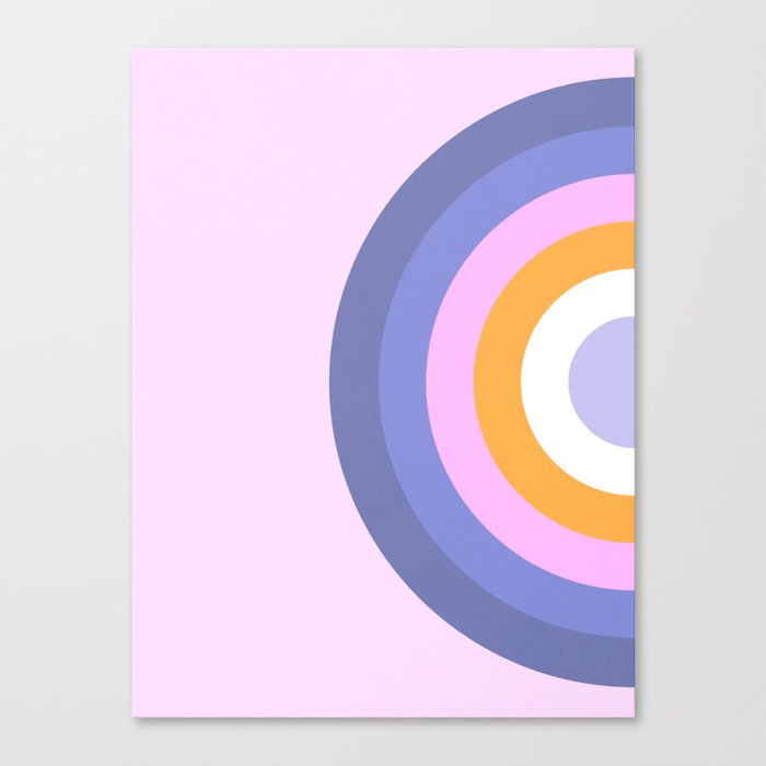 Vertical Rainbow in Very Peri, Pink & Orange  Canvas Print