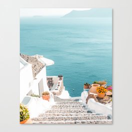 Santorini Stone Pathway to the Sea Canvas Print