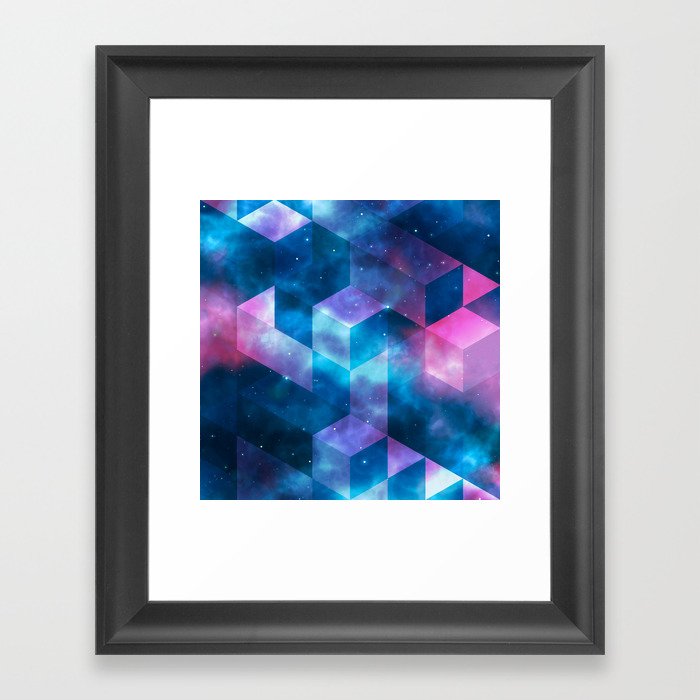 Geometrical shapes Framed Art Print