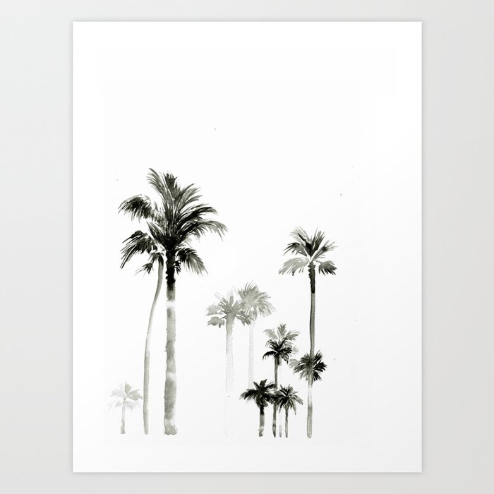 Shadow palms Art Print