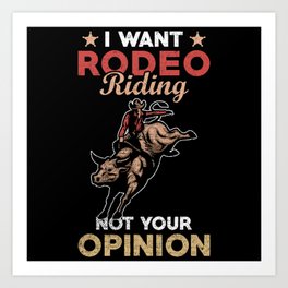 Rodeo Bull Riding Art Print