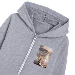 Soothing Serenity A Calm Seascape at Sunset Kids Zip Hoodie