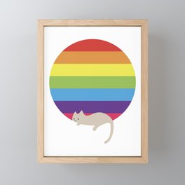 Cat Sun Pride Framed Mini Art Print