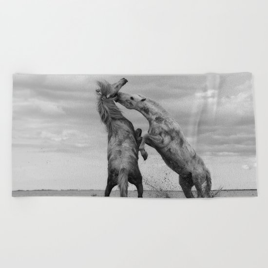Horses Beach Towel