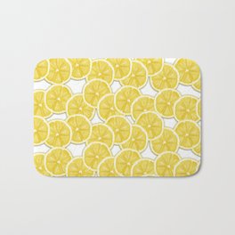 Lemon WaterColor paper pattern Bath Mat