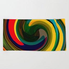 Colorful swirl illustration. Beach Towel