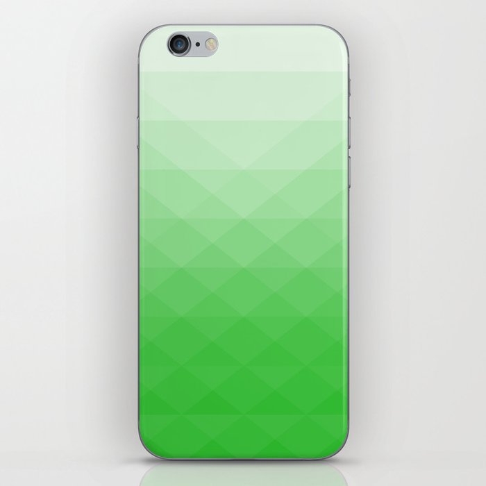Gradient of green geometric shapes iPhone Skin