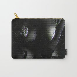 Static VHS Seduction Carry-All Pouch | Static, Staticnoise, Black And White, Noise, Vhsglitch, Silhouette, Femalesilhouette, Digital Manipulation, Vhs, Hdr 