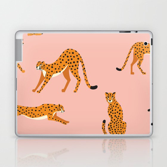 Cheetahs pattern on pink Laptop & iPad Skin